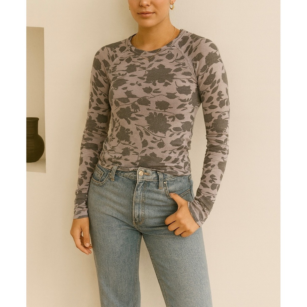 Athleta Momentum Floral Long Sleeve Top – Size Small